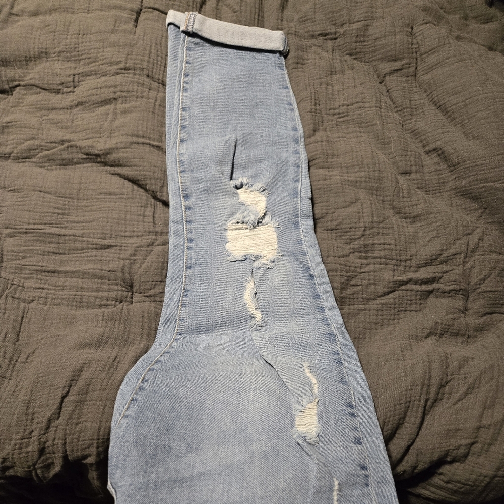 NOBO Women's Light Blue Distressed Jeans - Picture 3 of 6